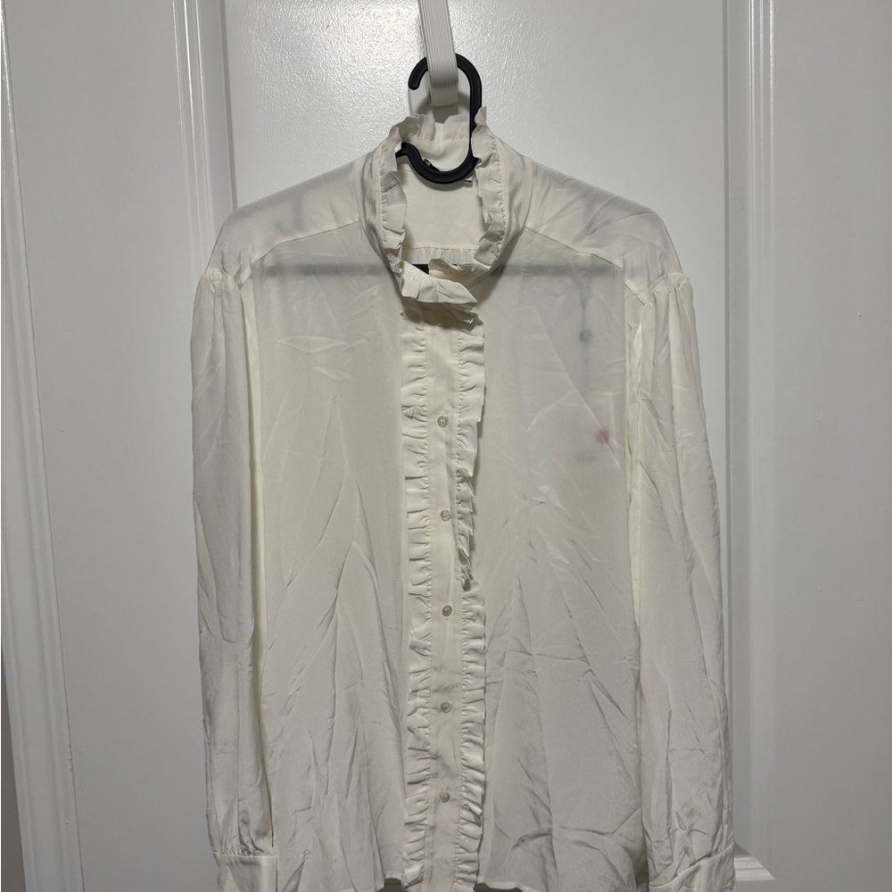 Sandro Cream 100% silk women’s Shirt